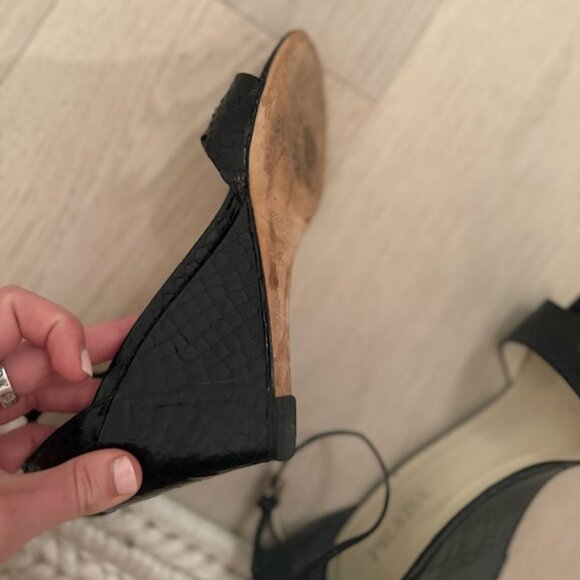 Prada Black Snake Skin Wedges - Picture 4 of 5